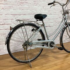 【大人用】整備済中古自転車 ブリヂストン 27型シングルスター ベルト 銀色 <自転車のオオムラ 静岡店>の画像