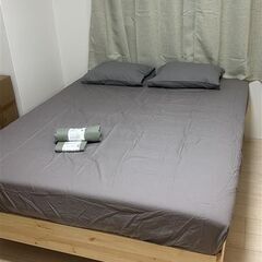 IKEA すのこベッド＆マットレス_クイーンサイズの画像