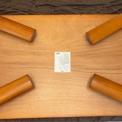 不二貿易 折りたたみ ローテーブル ダークオレンジ 幅90cm 40140の画像