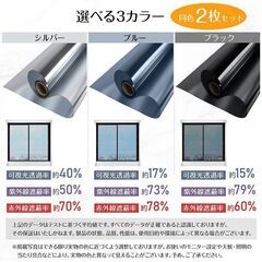 【新品】ガラスフィルム 防犯 飛散防止 マジックミラー 目隠し 外から見えない 遮熱 UVカット 節電 防犯 飛散防止 in034-45の画像
