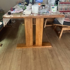 木製ダイニングテーブルセット 5人用の画像