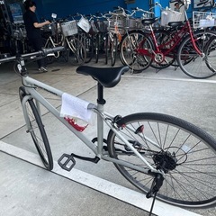 【大人用】整備済中古クロスバイク風シティ車 玉越工業700cフェルカド グレー色 <自転車のオオムラ 静岡店>の画像