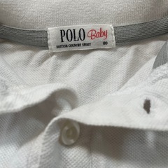 【80】POLO ラルフローレン ポロシャツ ホワイトの画像