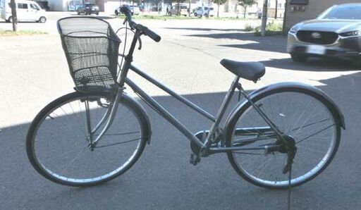 シティサイクル 26インチ シルバー カゴ ベル ライト Bellfast 自転車 札幌市 西野店
