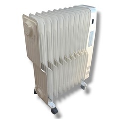 【ファン動作】オイルヒーター 温風ファン付 タイマー/キャスター SUTEKI HAM WING WAVE TWIN HEATER 電気ヒーター 暖房器具 ストーブ 省エネ 冬物 家電 PSE 2016年製の画像