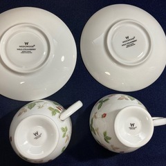 ウェッジウッド ワイルドストロベリー カップ/フルリムプレート　4点新品箱付の画像