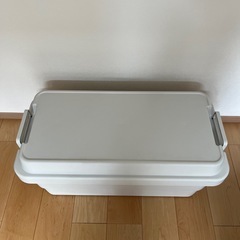 無印 頑丈収納ボックス 特大 ホワイトグレー 美品の画像