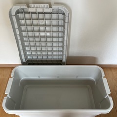 無印 頑丈収納ボックス 特大 ホワイトグレー 美品の画像