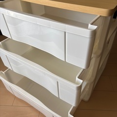 木目天板　チェストの画像