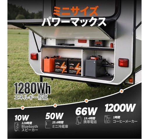 litime製リン酸鉄バッテリー100A mini(2台4万円)