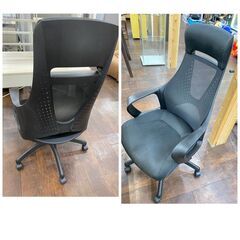 ジ417/ NITORI ニトリ システムデスク FB0019 93 ホワイトウォッシュ パソコンデスク 省スペース仕様 椅子付きの画像