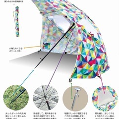 パラソル　タープ　簡易テント・
傘の画像