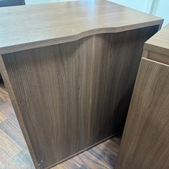 木目キャビネット2台＆ゴミ箱収納セットの画像