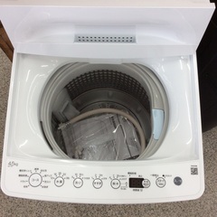 【単身者向け】4.5kg全自動洗濯機 Haier ﾊｲｱｰﾙ　BW-45A 4.5kg 2024年製:ホワイトの画像
