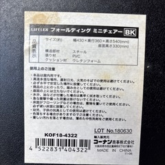 折りたたみミニチュア　ブラックの画像