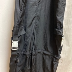 ジュニア150ブラックナイロンオーバーオールＫPOPファッションの画像