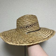 農作業帽子　麦らわ帽子の画像