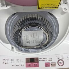 J2103【リユースのサカイ柏店】SHARP シャープ　6kg全自動洗濯機　ES-GE6A-P　2017年製　動作確認、クリーニング済み　参考価格60,280円の画像