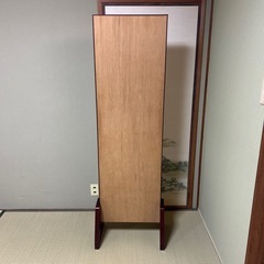 ダークブラウン スタンドミラー 木製の画像