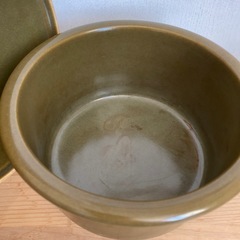 漬物　おひつ　陶器　蓋つきの画像