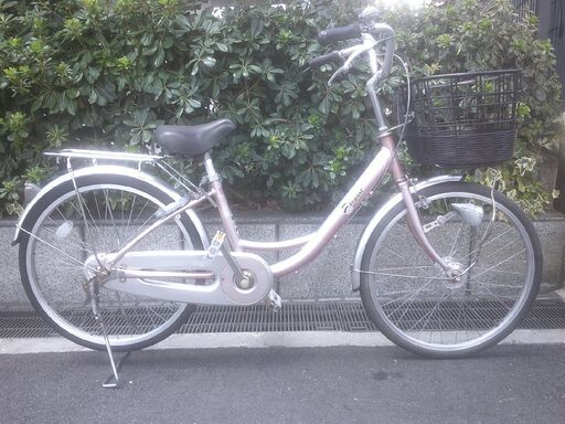整備済み中古自転車　22インチ　税別￥10.800-　アルミフレーム軽快車　LEDオートライト　ピンク930