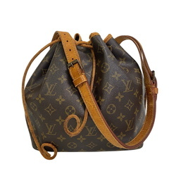 ルイヴィトン LOUIS VUITTON ショルダーバッグ モノグラム プチノエ 巾着 M42226 ブラウンの画像