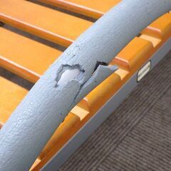 新札幌 折り畳み式シングルすのこベッド ブラウン系 W100×D200×H31cm / No.3614の画像