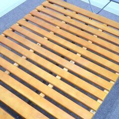 新札幌 折り畳み式シングルすのこベッド ブラウン系 W100×D200×H31cm / No.3614の画像