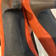 パンプス24cm　バーガンディオレンジの画像