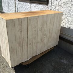 JM20313Y　収納棚/キャビネット ・外寸 　幅：約118cm 高さ：約75.5cm 奥行：約41.5cm中古品【取りに来られる方限定】の画像