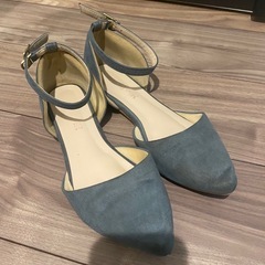 24cm パンプス ニュアンスブルーの画像