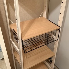 スチールラック（ワイヤーバスケット付き）の画像