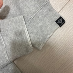 古着　ジップアップパーカー グレー ロゴプリント FREE LIFE LOVE NATUREの画像