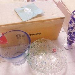 未使用　備前焼　江戸切子　津軽　お皿　工芸品　まとめの画像