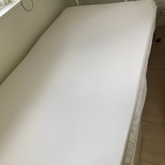 白木シングルベッドの画像