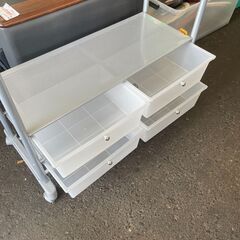 リサイクルショップどりーむ荒田店　No4842 ハンガーラック　収納引出し付きの画像