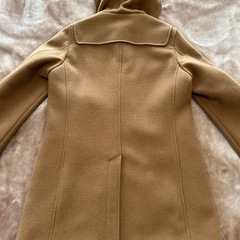 TAKEO KIKUCHI タケオキクチ TK ダッフルコート ウールコート アウター 春服 秋服 冬服 ブラウン茶色系 無地  毛ウール ポリエステル 合成皮革 表記サイズ2肩幅約40センチ袖丈約60センチ身幅約47センチ着丈約80センチの画像