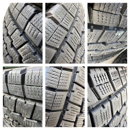  バリ山スタッドレス6本セット 2019年製造　DUNLOP WINTERMAXX LT03 【 215/70R17.5 118/11