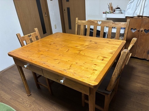 カントリー家具　オーダーメイド　リビングセット4点セット