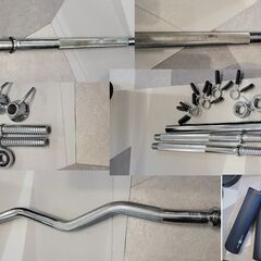 【総額95,000円相当】ウエイトプレート、バー、ベンチ、プレートラックの画像