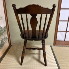 NO.3　ダークブラウン 木製 ダイニングチェアの画像