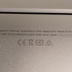 【美品】最終値下げ！！MacBook Pro 16-inch (2019) A2141の画像