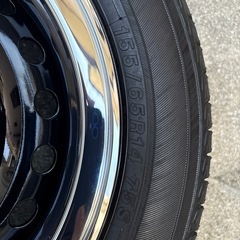 決まりました　HONDA N-ONE新車外し　夏ﾀｲﾔﾎｲｰﾙｾｯﾄ 純正鉄ﾎｲｰﾙ  155/65R14の画像