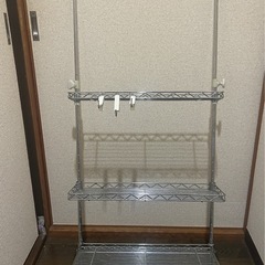 キッチン 突っ張りラック 三段の画像