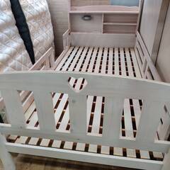 【愛品倶楽部柏店】2段ベッド 宮付き 照明 コンセント付き スレキズ等多しの画像
