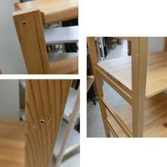 無印良品 パイン材 4段ラック 幅58 高さ120 MUJI 棚 飾り棚 木製ラック ナチュラル 札幌市 西野店の画像