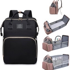 ［美品/展開してベッドにも！］多機能マザーズバック　リュックの画像