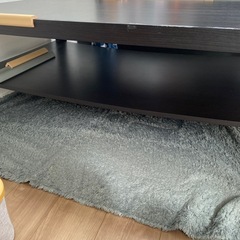 IKEA ローテーブル　黒　コーヒーテーブルの画像