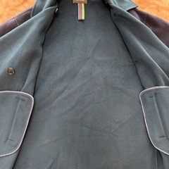 PSPaul Smith ポールスミスPコート ピーコート ウールコート ショートコート cort アウター 冬服 ステインカラーコート チェスターコート ネイビー紺色ダークブルー濃青色毛　ウール 表示サイズ B78～82 H87～91 T158～164の画像