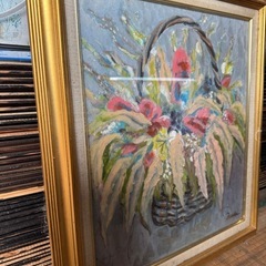大きめの絵画と額縁セットの画像